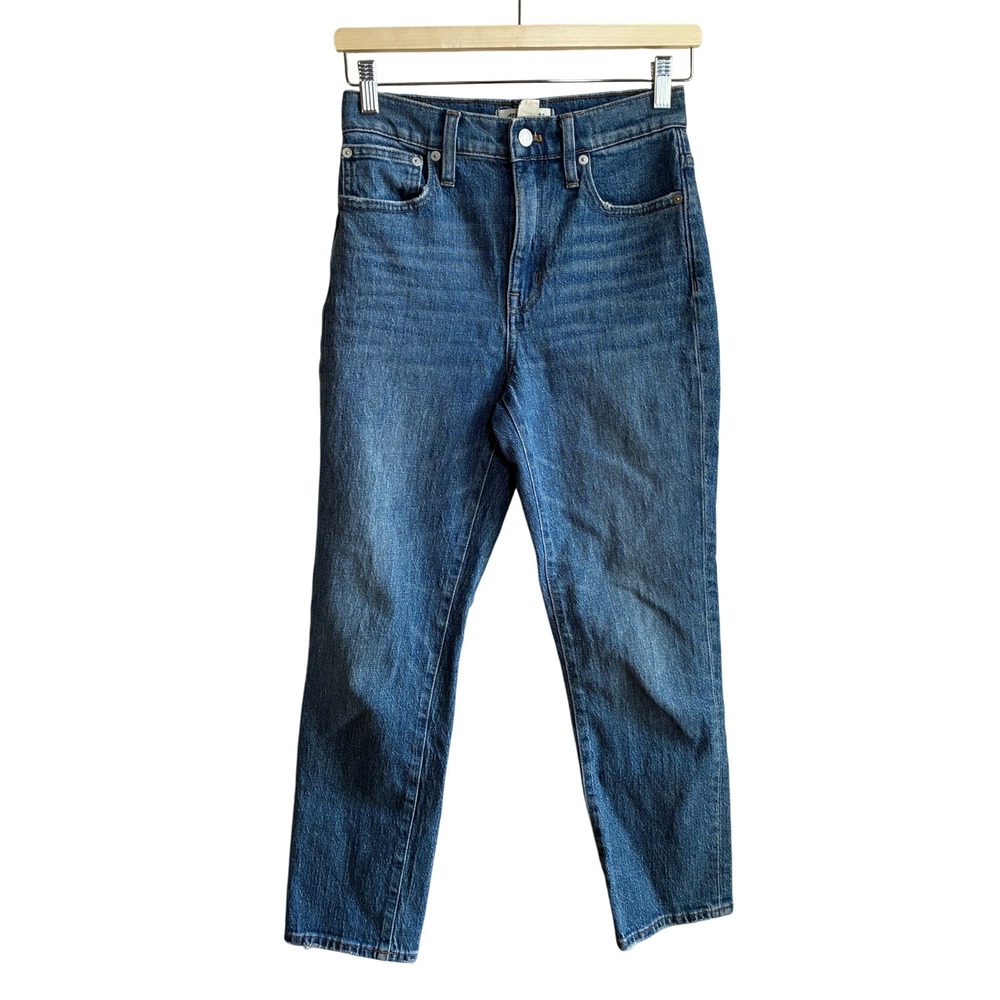 Madewell High-Rise Slim Crop Boyjean 23 Blue Women Stretch Denim